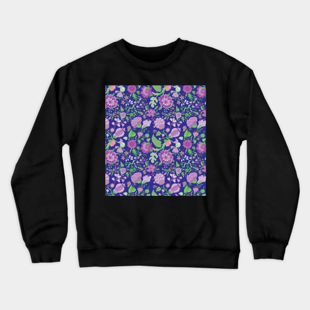 purple flowers Crewneck Sweatshirt by JulietLake